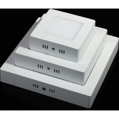 No cut ceiling 6W 12W 18W surface mounted LED ceiling lamp square LED panel downlights for bathroom lighting AC85-265V