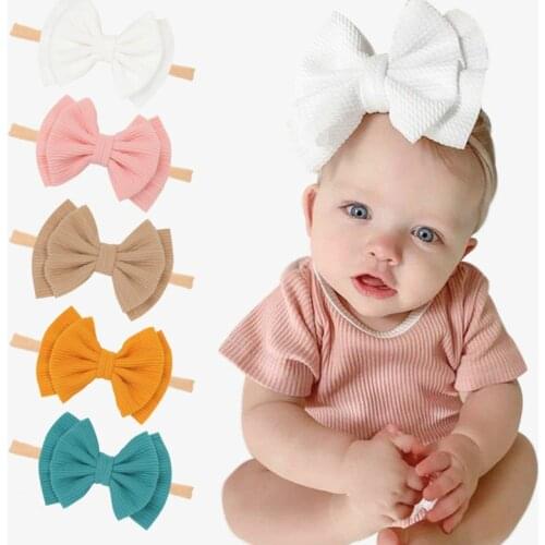 Baby Girl Headband Infant Hair Accessories Bowknot Band Big Bowknot Newborn Headwear Tiara Headwrap Gift Toddlers Bandage Ribbon