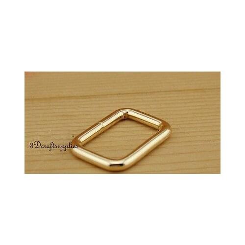 Rectangle Rings webbing Belt buckle purse ring gold strap connector 32mm 1 1/4 inch 10pcs U120