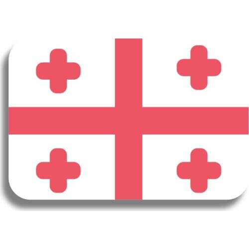 RSHCZY Georgia Flag Brooch Classic Rectangular Lapel Pin Acrylic Flag Badge Patriotic Ornaments Coat Bag Accessories