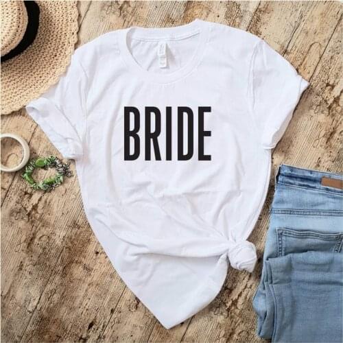 Bride Party Wedding Bachelorette Party Shirt Bridal Shower Aesthetic Cotton O Neck Short Sleeve Top Tee Graphic Tshirt y2k goth