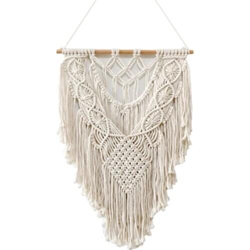 Hand Pendant Macrame Wall Hanging Boho Woven Tapestry Bohemian Crafts Room Decoration Gorgeous Tapestry for Home Decor