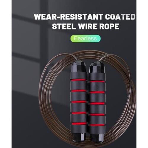 Tangle-Free with Ball Bearings Jump Skipping Ropes Cable Steel Adjustable Rapid Speed Jump Rope Crossfit Excercise Unisex