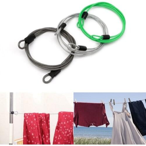 E56D 100cm x 2mm Cycling Sport Security Loop Cable Lock Bikes Bicycle Scooter U-Lock