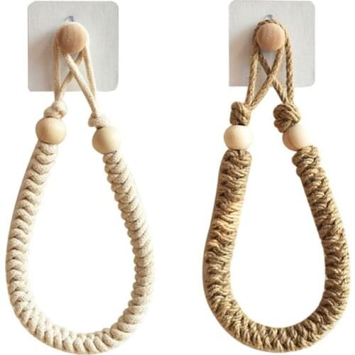 Cotton Rope Toilet Paper Rack Wall Mounted Tissue Holder Home Decro Hand-made N0PA