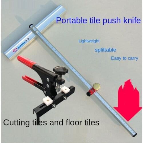 0.6M Tile Glass Push Knife Vigorously Pliers Ceramic Tile Delimiter Cut Floor Tile Thick Glass Knife Tool with 2 Cutter head