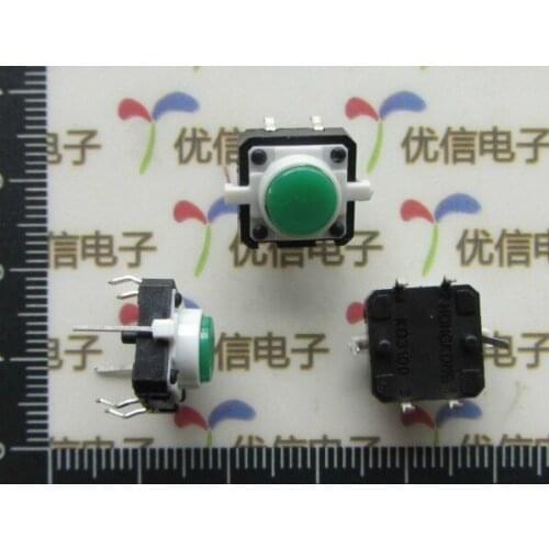 12*12*7.3MM 4P push button switch / light touch switch microswitch With green light