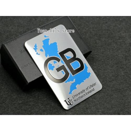 1X ENGLAND map Car Badge Emblem Sticker Metal Aluminum GB 80mm*50mm Car Styling