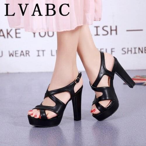 2020 Summer Women High Heels Shoes Ladys Cool Shoes Paltform Fish Mouth Sandals Womens White Dress Shoes Big Size 33-43