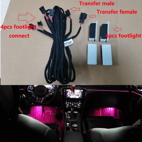 30 colors ambient light neon light For VW Magotan Tourang Cc Golf 7 Sagitar MQB atmosphere light