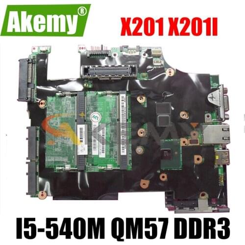 Akemy 48.4CV01.031 For Lenovo Lenovo ThinkPad X201 X201i Laptop Motherboard FRU 63Y2064 CPU i5-540M QM57 DDR3 100% Test