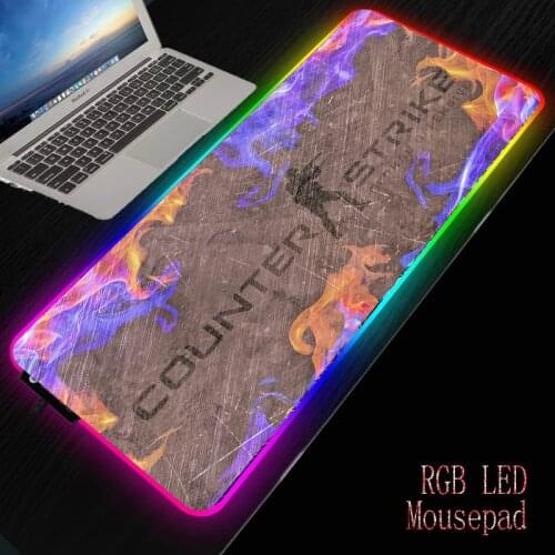 Mairuige RGB Large Gaming Oversize Glowing Led Extended Illumination Mouse Pad Locking Edge Mousepad Keyboard Desk Mat for CSGO