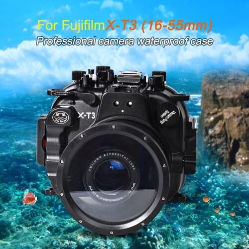 Mcoplus WP-XT3 40M/130ft Underwater Camera Waterproof housing case Bag for fujifilm Fuji XT3 X-T3 16-55mm Lens Camera