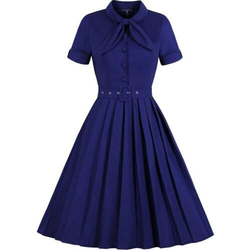 Black Plaid Printed Patchwork 50s Swing Dress Office OL Short Sleeve England Style Retro Vintage Rockabilly Dresses for Party