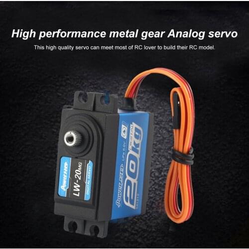 LW-20MG 65g 6.6V Digital Metal Gear Servo Waterproof 20kg Servo for RC 1/10 1/8 Off-road Car Buggy Truck