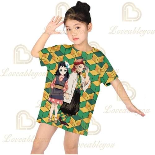 3D Print Baby T Shirt Girl Kid Tshirt Japan Anime Harajuku Ghost Blade Funny T-shirt Women Short Sleeve