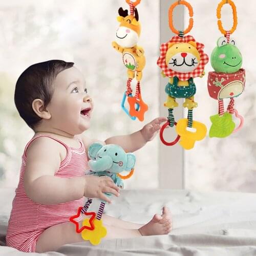 Baby Hanging Rattles Wind Chimes Plush Crib Accessories Handbell for Toy Gifts Pendant Baby Bed Bell Rattle Crib