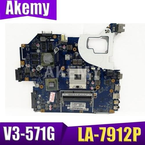 For Acer aspire V3-571 V3-571G E1-571G Laptop Motherboard HM77 DDR3 NBRZP11001 Q5WVH LA-7912P 2GB GPU