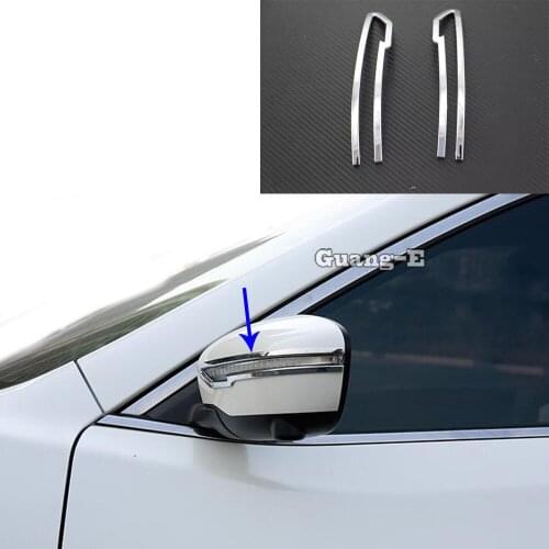 For Nissan Qashqai 2019 2020 Car ABS Chrome Back Rear View Rearview Side Mirror Eyebrow Strip Sticks Trim Panel Part 2pcs