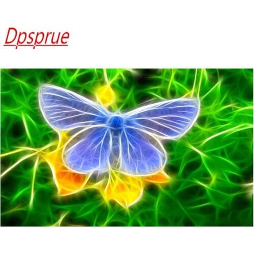 Dpsprue 5D Full Square / Round DIY Diamond Painting Cross Stitch Flower Butterfly 3D Embroidery Diamond Mosaic Home Decor Gift
