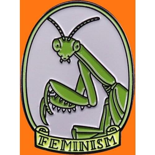 Mantis Enamel Pins Cute Animal Metal Cartoon Brooch Backpack Hat Bag Collar Lapel Badges Men Women Fashion Jewelry Gifts