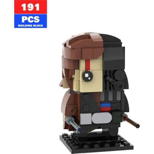 MOC Star Brickheadz Anime Movie Vader Anakined Skywalkered Creator Action Figures Building Blocks Ideas Collection Toys Kid Gift
