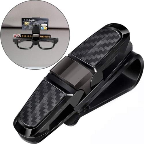 Car Glasses Cases Portable Ticket Card Clamp Car Glasses Holder Auto Sun Visor Eyeglass Holder Car Sunglasses Holder Accessories