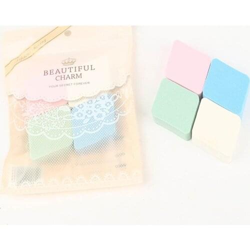 4 Pcs Makeup Sponge Smooth Makeup Tool Foundation Sponge Puff Convenient Diamond Patterns Sponge Puff