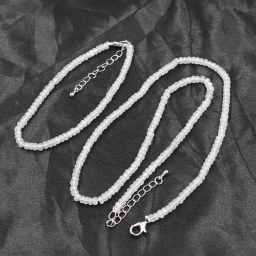 Exquisite Seed Beads Strand Necklace Bracelet Jewelry for Women Female Natural Stone Choker Wedding Party Gifts Accessories B111