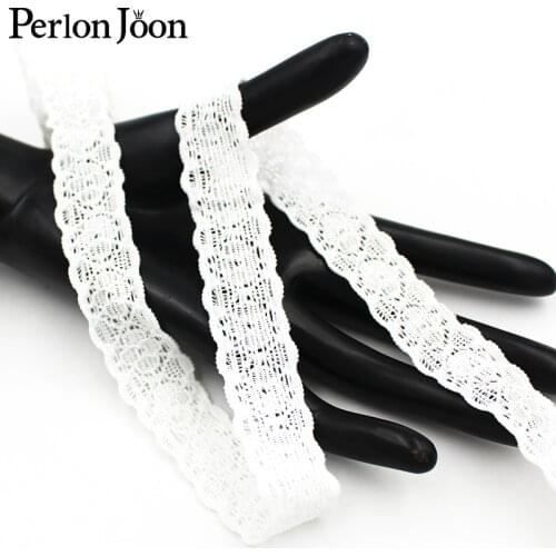 5 yards/lot, 2cm wide flower-like white elastic lace trim elastic band, sewing headband bra clothing accessories SG008