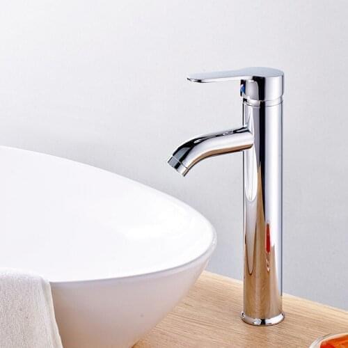 Stainless Steel Hot And Cold Water Basin Faucet Bathroom Basin Faucet Silvery Simple Faucet Bathroom Tap