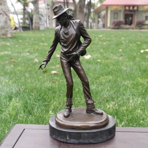 Copper sculpture crafts Michael Jackson bronze sculpture decoration decoration Home Furnishing musicians bronze statue