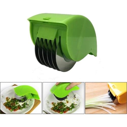 YOMDID Multifunction Rolling Cutter Scallion Ginger Garlic Cutting Knife Vegetable Slicer Chopper Pizza Wheel Knife Kitchen Tool