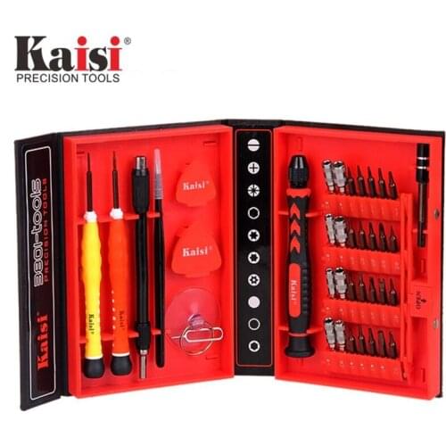KAISI Screwdriver set of 38 in 1 tools High quality S2 Alloy Steel Precision maintenance tools for Phone iPhone,ipad,mac