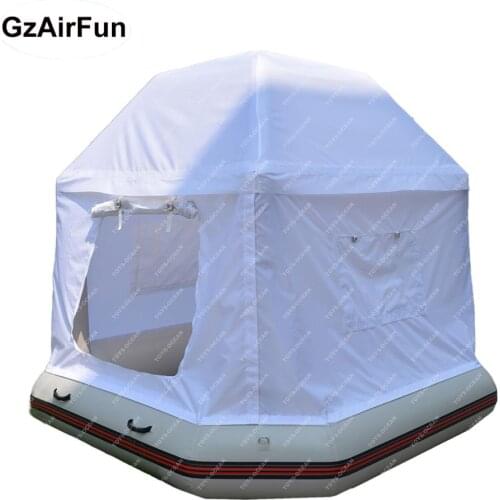 Factory Outdoor Lake Inflatable Shoal Floating Tent Camping Inflatable Raft Water Shoal Pool Tent For Sale