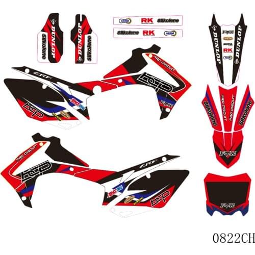 Full Graphics Decals Stickers Background 3M For HONDA CRF250 CRF 250 2014 2015 2016 2017 CRF450 CRF 450 2013 2014 2015 2016