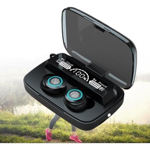 New TWS Earphone 4000mAh LED Digital Display Touch 5.1 IPX7 Waterproof Mini Wireless Bluetooth Headset Sports Binaural HD Call