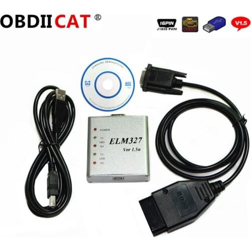 OBDIICAT V1.5a ELM327 Metal USB Oobd2 obdii CAN-BUS Scanner elm 327 Code Reader free shipping