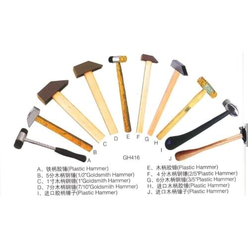 Plastic Rubber Hammer With Steel Handle Goldsmith Mini Hammer Jewellery Making Tools