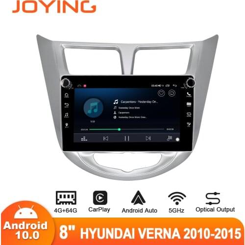 Joying 8inch Android10 Car Radio For Hyundai Solaris Verna 2010-2015 Carplay GPS SPDIF DSP Android-auto 5GWIFI IPS1280*720 DAB