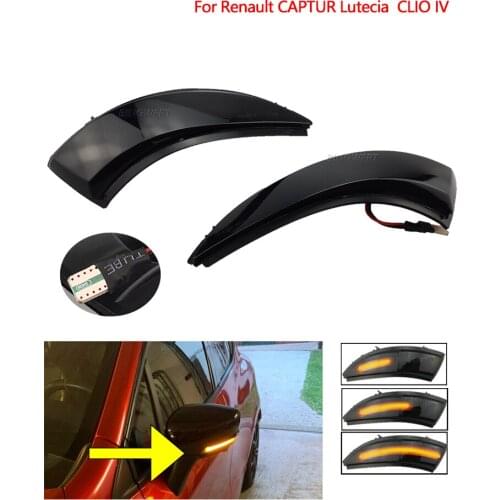 For Renault Clio IV MK4 Captur J87 Dynamic LED Turn Signal Light Side Wing Mirror Indicator Directly Replace Original OEM