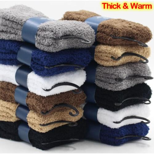 Fluffy Super Cozy Cashmere Velvet Soft Socks Thick Autumn Winter Warm Home Floor Slipper Sock Men Women Plus Size