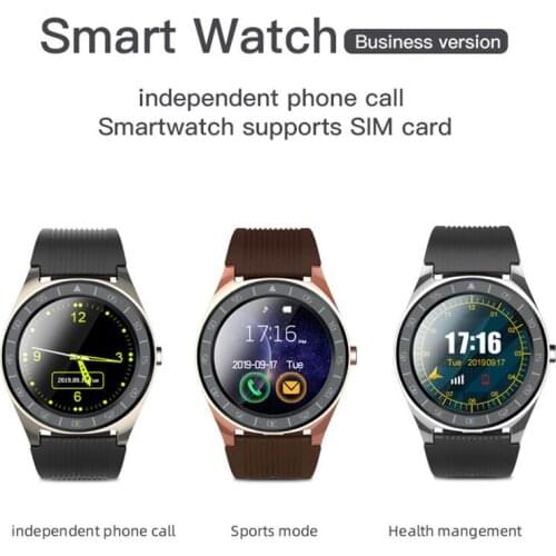 V5 round Smart Watch Support TF SIM Card Camera Pedometer Heart Rate Blood Presure Sleep Monitor Bluetooth Sync Notifier Clock