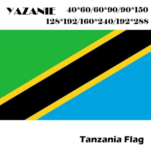 YAZANIE 120*180cm/160*240cm/192*288cm Tanzania Polyester Flags And Banners 2x3 ft All Word Country Custom Made Football Flag