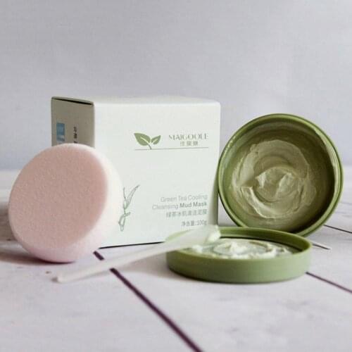 Green Tea Ice Muscle Mud Mask Shrink Pores Skin Care Smear Mud Clean Control Moisturizing Mask Oil B8F3
