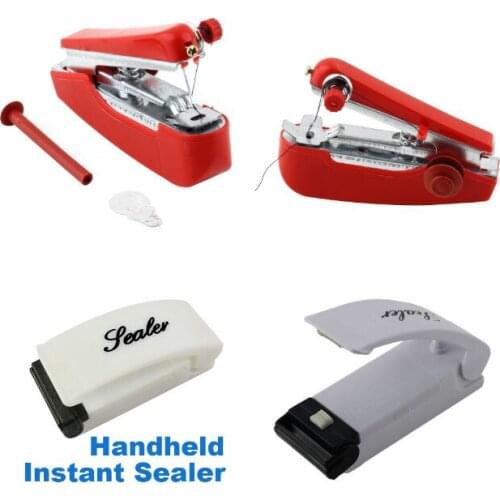 1pcs Mini Hand-Held Clothes Fabrics Sewing Machine DIY Clothes Handy Cordless Hot Selling Useful Portable Needlework Cordless Re