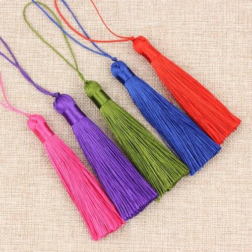 10Pcs 15cm Handmade Polyester Silk Big Tassel For Jewelry Keychain Cellphone Straps Crafts Home Wedding Decor Accessories