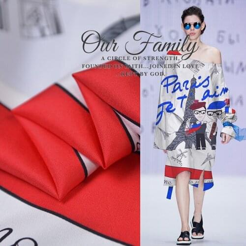 100% Mulberry silk fabric cloth meter natural material garment dress twill silk fabric wholesale silk cloth