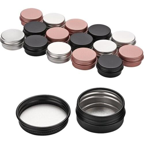 100Pcs 15g Aluminum Round Lip Balm Tin Containers with Screw Thread Lid - Great for Spices, Candies, Tea or Gift Giving