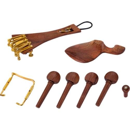 13Pcs/set Wooden Violin Music DIY Replacement Pegs Tuners Full Kit Cocobolo